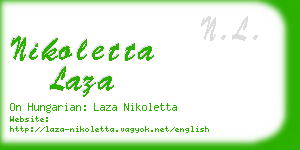 nikoletta laza business card
